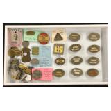 #468 Employee Badge & Dog Tag lot incl. Spicer Toledo Badges, Chauffer