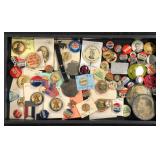 #469 Political Pin and Button lot incl. Taft, Ike, Carter, Nixon, etc.