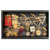 #471 Large Masonic Lot incl. Member Badges, Coins, Boy Scout Ring, etc.