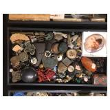 #486 Misc. Smalls lot #2 incl. Loves Dream Miniature Painting on Porcelain, Sterling RJ Metals, Ect