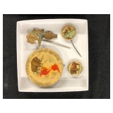 #463 Pan American Exposition 1901 Buffalo NY Pins & 1897 Buffalo Canned Meats Pin