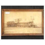 #466 Early LURR 383 Train Engine & Tender Photo framed