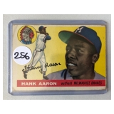 #256 1955 Topps Hank Aaron - looks G-VG