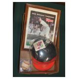 #293 Al Kaline signed lot (3) incl 1968 Yearbook, hat, & ball