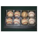 #295 lot of (8) signed Tiger baseballs
