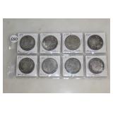 #650 8 Morgan Silver Dollars- 1879, (4) 1921, (2) 1921S, 1921D