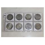 #652 8 Peace Silver Dollars- (2) 1922, 1926, 1926S,