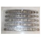 #670 Fantastic lot of 11 sheets of 20 Silver Franklin Half Dollars