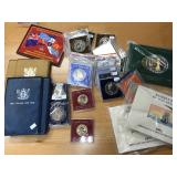 #705 New Zealand proof sets & dollars