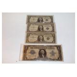 (4) $1 silver certificates