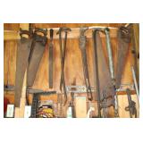 small selection of tools incl. hand saws