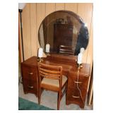vanity set w/ mirror and chair