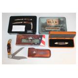 #903 Lot of 4 pocket knives- Woodsman, Bear and Sons, etc.