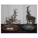 #931 Pair of Statues incl. Winchester Collection Whitetail Deer and San Pacific Bucks