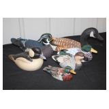 #934 Lot of 6 Wooden Duck Decoys incl. Canada Goose and DU