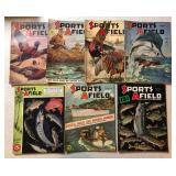 #938 Lot of 7 30s and 40s Sports Afield Magazines incl. mostly fishing