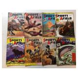 #939 (8) 30s and 40s Sports Afield Magazines incl. mostly fishing