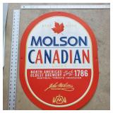 Molson Canadian Lager Tin Sign Molson Canadian Lager Tin Sign
