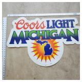 Coors Light Michigan Tin Sign Coors Light Michigan Tin Sign