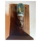 old coffee grinder made into a night light