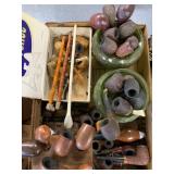 Large Variety of Antique Wooden Pipes Large Variety of Antique Wooden Pipes