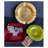 Ash Trays with Advertisement for Ford, Bowsher Ash Trays with Advertisement for Ford, Bowsher