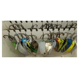 Fishing: Large Group of Muskie, Pike, Bass Lures Spoons Fishing: Large Group of Muskie, Pike, Bass Lures Spoons