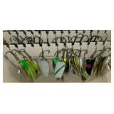 Fishing: Large Group of Muskie, Pike, Bass Lures Spoons Fishing: Large Group of Muskie, Pike, Bass Lures Spoons