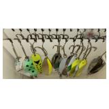Fishing: Large Group of Muskie, Pike, Bass Lures Spoons Fishing: Large Group of Muskie, Pike, Bass Lures Spoons