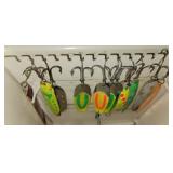 Fishing: Large Group of Muskie, Pike, Bass Lures Spoons Fishing: Large Group of Muskie, Pike, Bass Lures Spoons