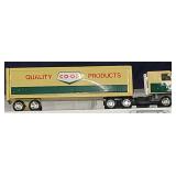 Pressed Steel Toy Semi Truck and Trailer