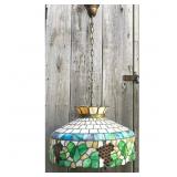 Lot #40 Antique Stained Glass Fixture Lot #40 Antique Stained Glass Fixture