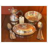 Lot #81 Silverplate Dinnerware Lot