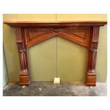 Lot #23 Victorian Era Carved Cuban Mahogany Mantel