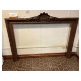 Lot #114 Vintage Carved Oak Half Mantel