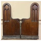 Lot #67 Church Pew Ends with Decorative Carving Lot #67 Church Pew Ends with Decorative Carving