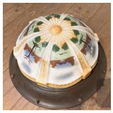 Lot #320 Flush Mount Hand Painted Light Lot #320 Flush Mount Hand Painted Light