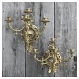 Lot #15 Pair of Beaux Arts Style Candle Sconces Lot #15 Pair of Beaux Arts Style Candle Sconces