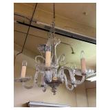 Lot #314 Antique 5 Arm Crystal Fixture