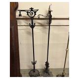 Lot #292 Antique Cast Iron Decorative Floor Lamps