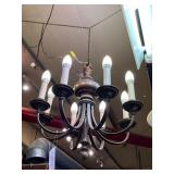 Lot #169 Antique Brass 8 Arm Candle Fixture Lot #169 Antique Brass 8 Arm Candle Fixture