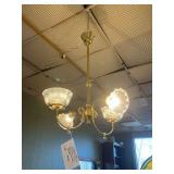 Lot #43 Vintage Brass Victorian Gas & Electric Lot #43 Vintage Brass Victorian Gas & Electric