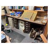 Lot #305 Great Antique Desk w/ Drawers