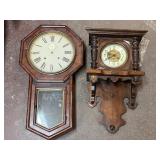 Lot #299 Antique Clock Lot of 2 (as is) Lot #299 Antique Clock Lot of 2 (as is)