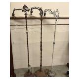 Lot #293 Antique Cast Iron Decorative Floor Lamps Lot #293 Antique Cast Iron Decorative Floor Lamps
