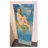 Lot #242 Antique Pinup Girl Print w/ Glass