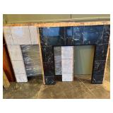 Lot #309 Antique Marble Tile Fireplace Surrounds Lot #309 Antique Marble Tile Fireplace Surrounds