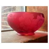 Lot #133 1885 Double Acid Cut Cranberry Shade Lot #133 1885 Double Acid Cut Cranberry Shade