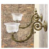Lot #49 Pair of Antique Neo-Grecian Bronze Sconces Lot #49 Pair of Antique Neo-Grecian Bronze Sconces