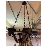 Lot #172 Wrought Bronze & Iron 6 Candle Fixture